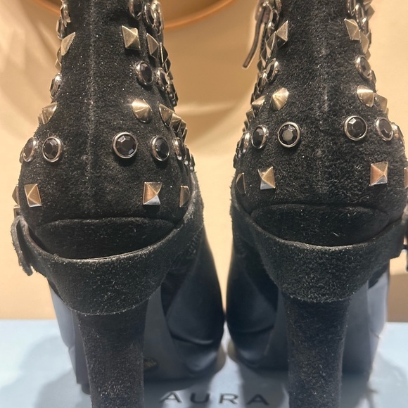 BCBGeneration Studded Leather and Suede Boots - Picture 7 of 9